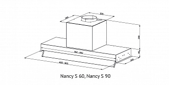 картинка Кухонная вытяжка Kuppersberg NANCY S 90 BLACK 